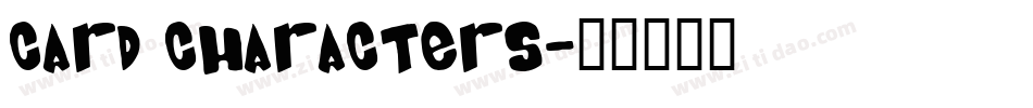 Card Characters字体转换
